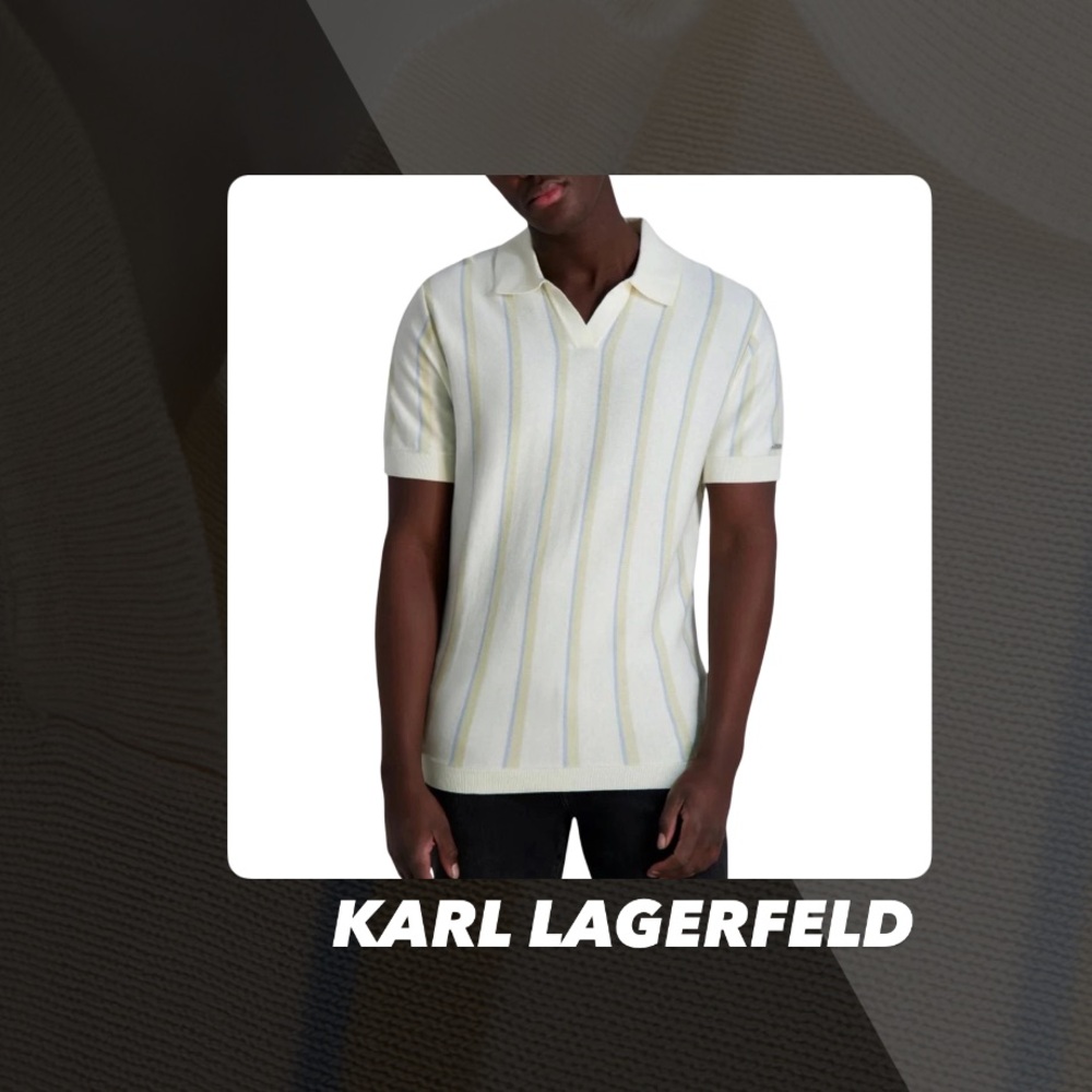 NWT Karl Lagerfeld Paris Johnny Collar Polo